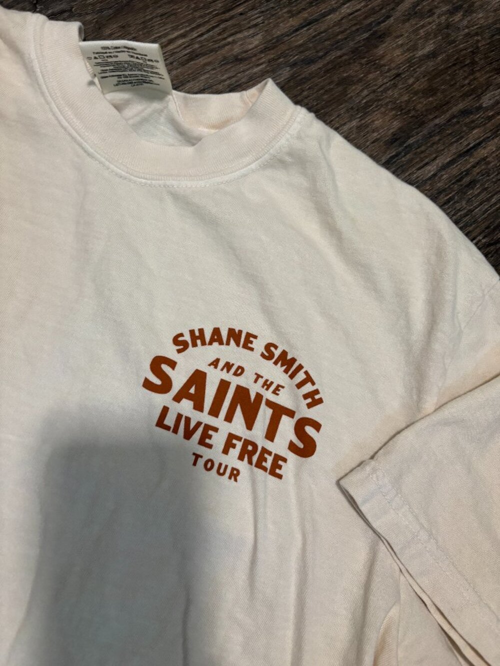 Shane Smith and the Saints Live Free Tour Concert T-shirt Shirt sz Med M